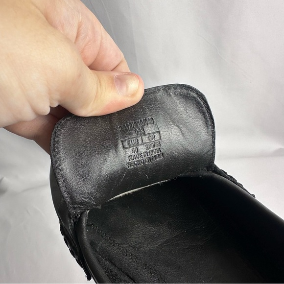 Zara Women’s Black Leather Loafers size 10/40 - Picture 9 of 16